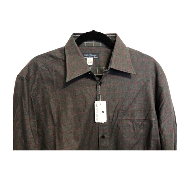 Ballantyne Men's Flannel Shirt L Scotland Gray New $165 - Picture 2 of 3